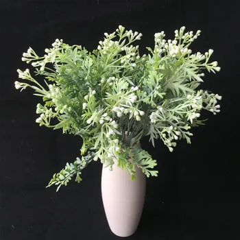 10buc Artificiale Glossogyne Tenuifolia Iarbă Fals Staghorn Plante din Plastic de Verdeata Verde pentru Decor de Perete