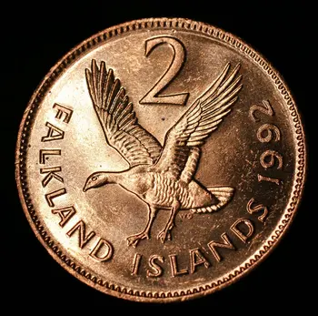 Insulele Falkland 2p America de Monede Decor Original Nou Coin UNC Ediție Comemorativă Reale