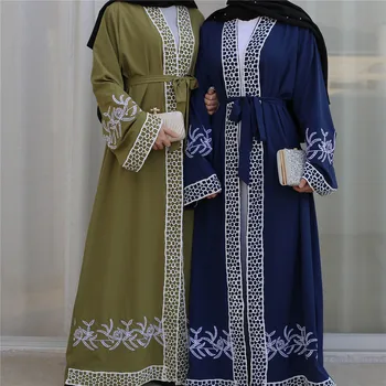 Ramadan Deschide Abaya Kimono Dubai Turcia Caftan Musulman Cardigan Abayas Rochii Pentru Femei, Casual, Halat Femme Caftan Islam Îmbrăcăminte
