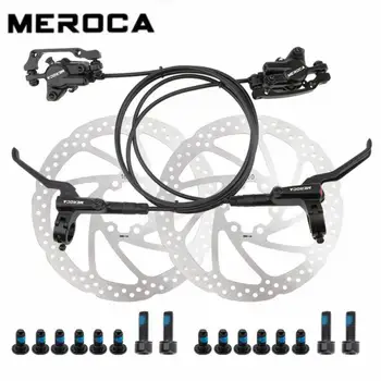 MEROCA MTB Frana Disc Hidraulic Set Dublu Piston Disk Fata Spate 800 mm Stânga Spate 1400mm Presiune Ulei Disc Frana Bicicleta Ulei de Frână