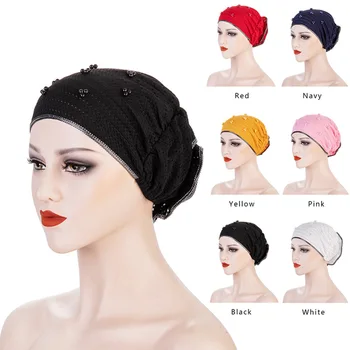 Noua Moda Tipărite Femei Cap Înfășurați Eșarfă Musulman Coada Lunga Turban Arabe Pălărie Chimioterapie Capace Accesorii De Par