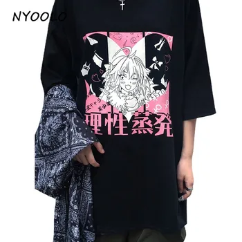 NYOOLO Harajuku Anime Două dimensiuni Astolfo scrisori de imprimare tricou de Vara cu maneci scurte t shirt pentru femei îmbrăcăminte topuri streetwear