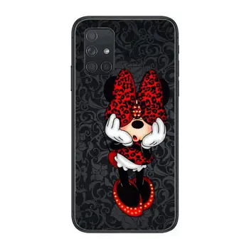 Disney minnie mouse roz Telefon Caz Coca Pentru Samsung Galaxy 50 51 20 71 70 40 30 10 E 4G 5G S Negru Coajă Mobil de Arta Coperta