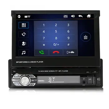 45% Vânzări La Cald! 7 Inch Multifuncțional Retractabil Ecran Tactil de Mașină compatibil Bluetooth Radio FM MP5 Player