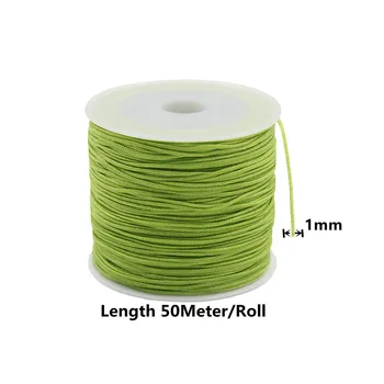 50Meter/Rola Nylon Poliester Cabluri/String DIY Șirag de mărgele de Îmbrăcăminte Meserii Brățară Colier Accesorii Handmade Fir Decorativ