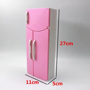 1 Buc Mini Papusa frigider moda Mobilier de bucatarie Frigider Pentru barbie accesorii Pentru Papusa Kelly casa de vis Juca Jucării B88