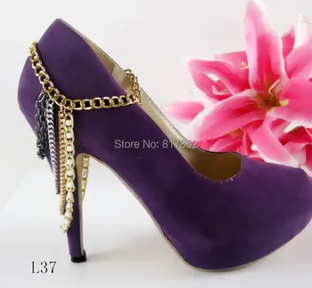Noi L37 Femei Din Metal Pantofi Cizme Lanțuri Colier Bijuterii De Trei Culori Se Amestecă