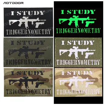 STUDIEZ TRIGGERNOMETRY Patch-uri Insigne cu Emblema IR Infraroșu Reflectorizante noctilucen militare 8cm Cârlig și Buclă Tactice