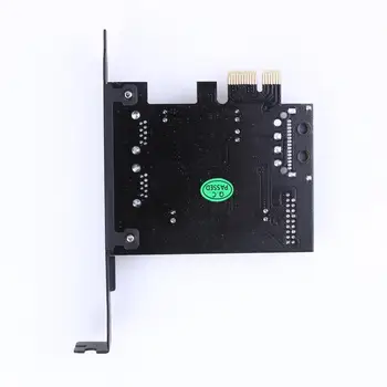 19-Pin Conector de Alimentare Convertor PCI-E USB 3.0 2 Porturi PCI Express Card de Expansiune pentru Bitcoin Miner Minier