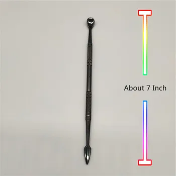 Titan Dab Instrument 10 buc pentru 1 Set de 7 Inch Titan Placat cu 10 Stil de Culoare Neagra Pentru Țevi de Apă de Cuarț Banger