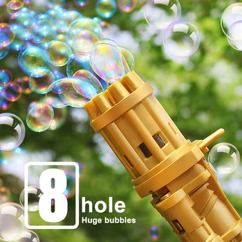 Copii Gatling Bubble Gun Jucării De Vară Automată Distractiv Mașină De Făcut Copii Copii Copii Mici Interioară În Aer Liber Nunta Magic Săpun De Baie De Apă