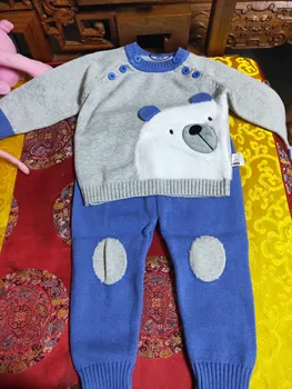 Primăvara și toamna pulover costum nou-născut cardigan jacheta, copilul tricotaje 7