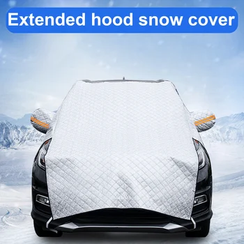 Durabil Thicked Sedan Zăpadă Iarna Scut Jumătate Masina stratul de Zăpadă Parbriz Față de Soare UV Zăpadă Praf Rezistent la Ploaie Capac Protecție