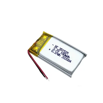 Baterie reîncărcabilă baterie litiu-polimer 3.7 v 351525 100mAh setul cu cască bluetooth baterii 100mah cu pcb și fire