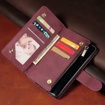 Pentru Doogee S96 Pro Caz La Caz Cu Fermoar Din Piele De Lux, Flip Cover Portofel Telefon Slot Pentru Card De Telefon Acoperi Sac