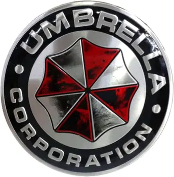Insigna auto Decal Umbrella 3D Aliaj de Aluminiu Cerc Masina Motocicleta Emblema Autocolant(Stil 1 buc)