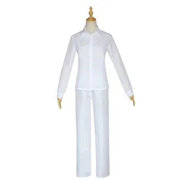 Anime Promis Neverland Emma Cosplay Costum Fusta Tricou Ray Norman Costum de Uniforme Școlare Cămașă Albă, Pantaloni Set C46D14