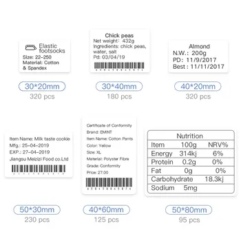 NIIMBOT B21 eticheta mașină de imprimare hârtie termosensibilă etichetă de hârtie îmbrăcăminte hangtag mărfuri alimentare autoadezive, etichete de hârtie