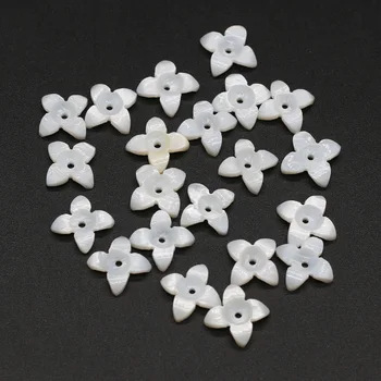 Natural Alb Mama de Perla Shell Farmecele de Flori Sculptate Margele Vrac pentru a Face Bijuterii DIY Cercei Broșe Accesorii Cadou
