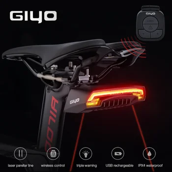 GIYO Biciclete Lanterna USB Reîncărcabilă MTB Lampa Spate Coada de Lumină Led-uri de semnalizare Ciclism Lumina de Drum Lumina Bicicleta Accesorii pentru Biciclete