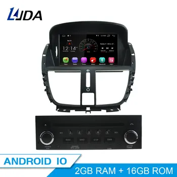 LJDA 1 Din Android 10.0 Car DVD Player Pentru Peugeot 207 207CC 2007 2008 2009 2010 2011 2012 2013 Radio WiFi GPS Multimedia