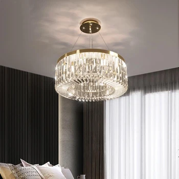 Noul LED Candelabre de Cristal Modern Iluminat de Lux Living Dormitor din Oțel Inoxidabil de Aur Lampă Decorativă