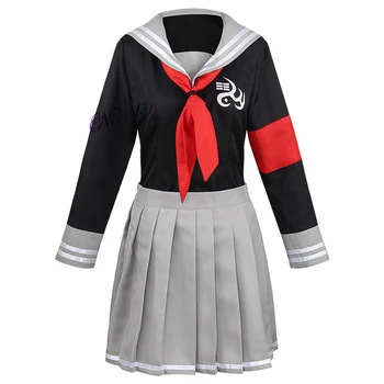 Anime Danganronpa Peko Pekoyama Cosplay Costum JK Schlool Uniformă Costum de Marinar Sus Fusta Peruca, Ochelari