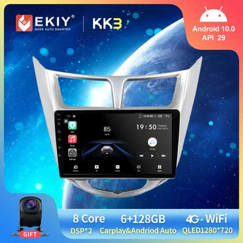 EKIY Android 10.0 Radio Auto Pentru Hyundai Solaris 1 2010-2016 Player Multimedia All-in-One Auto Stereo Audio GPS Navi Unitatea de Cap