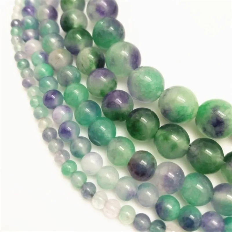 Lumina naturala Verde Violet Calcedonie Margele Diy pentru Bratara Colier Bijuterii de Luare