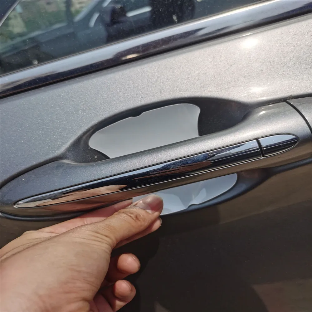 5Pcs mânerul ușii Mașinii autocolante protector de film pentru BMW F10 F30 E60 Ford Focus 2 Fiesta 3