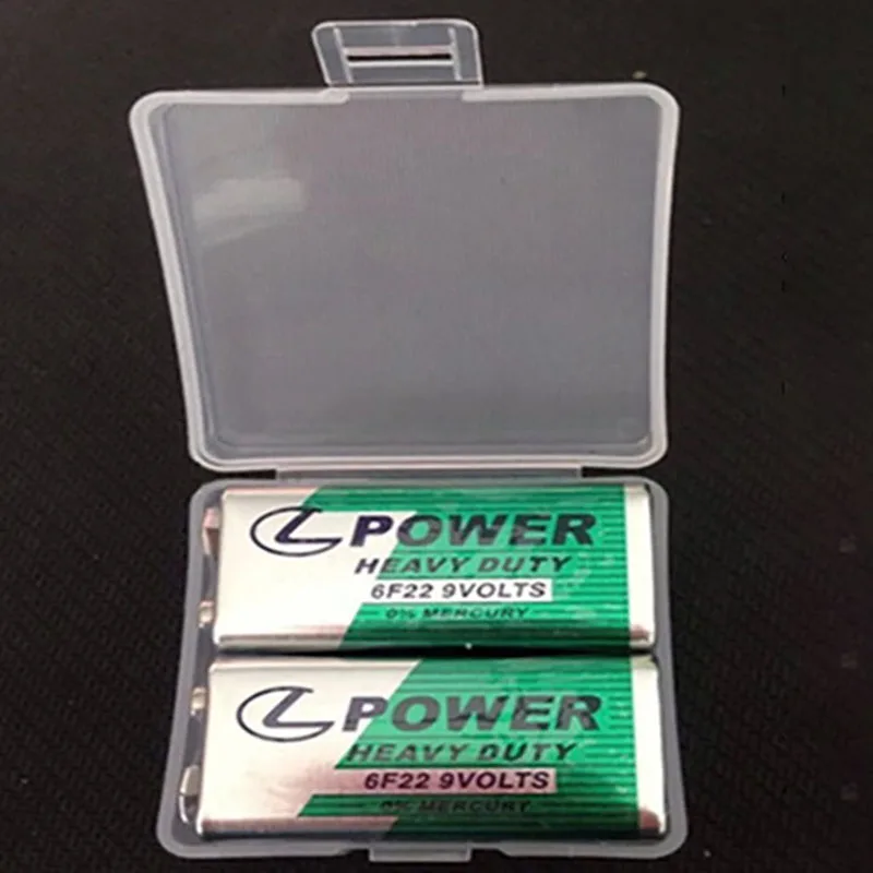 1buc Baterie 9V Caz de Depozitare Cutie de Plastic Suport Acumulator Portabil Acoperi Organizator pentru 2 buc 9V02 Baterii Caz Transparente