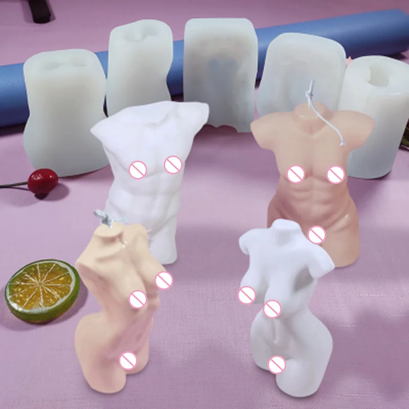 3D Corpul Uman Mucegai Silicon Corpului Feminin Lumânare Mucegai Silicon Săpun Ceara Mucegai Rășină-Gips Decor Birou Lumânare Face Provizii