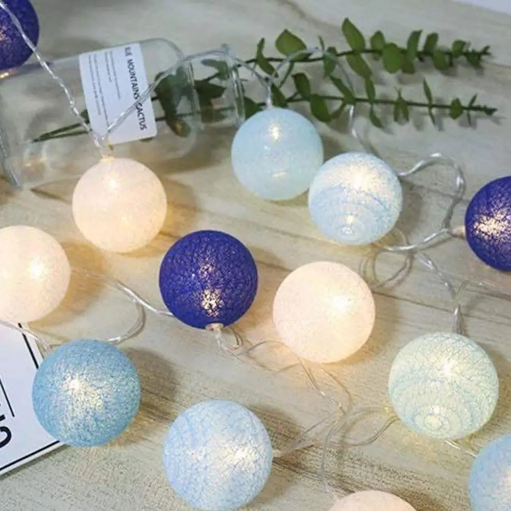 20 LED-uri Minge de Bumbac Lumină Șir De Crăciun de Nunta Romantic Lampa Petrecerea de Ziua Caldă Copii Fairy Cameră Lumini Decorati V7C0