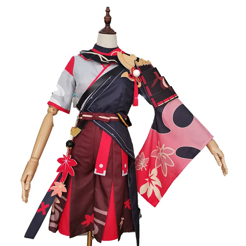 Genshin Impact Kiryu Kazuha Cosplay Costum Costum Joc Anime Frunze De Arțar Kimono Uniformă Yukata Carnaval De Halloween Costum De Petrecere